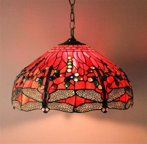 buy a custom 19 dragonfly tiffany style stained glass lamp shade