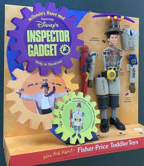 Mcdonalds Inspector Gadget Happy Meal Toy Display 1999 R