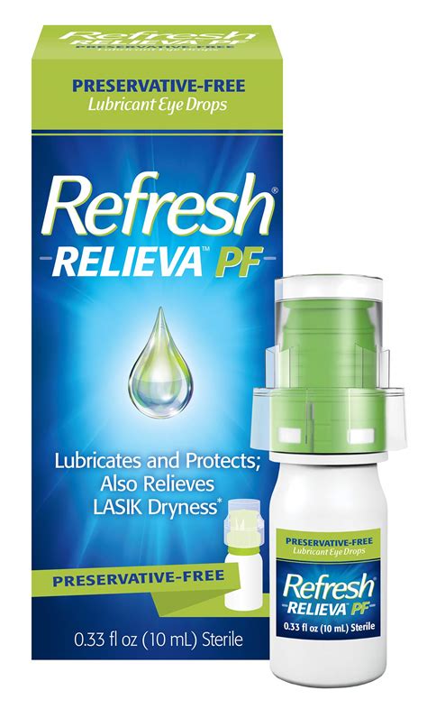 Refresh Relieva Preservative Free Lubricant Eye Drops 0 33 Fl Oz 10ml