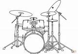 Drum Coloring Set Drawing Pages Kit Clipart Sketch Drums Bass Printable Template Cad Musical Instruments Music Dot Sketches Clip sketch template