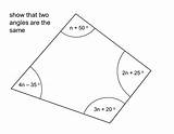 Equations Forming Angles Triangle sketch template