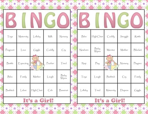 images   printable baby bingo card printable baby shower