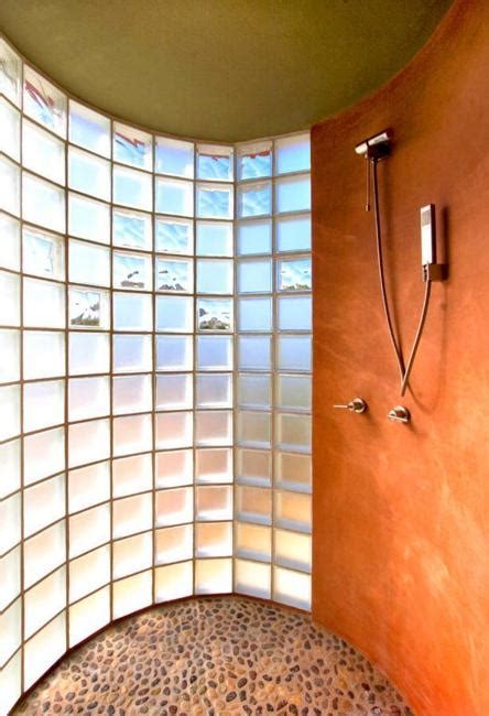 custom glass block shower designs add beautiful curves  modern bathrooms
