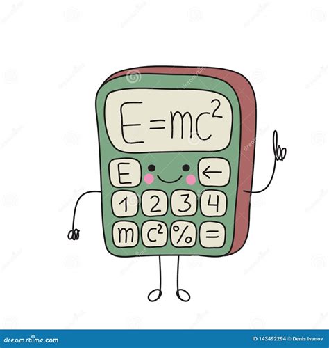 cartoon funny calculator smiles stock vector illustration  electronic modern