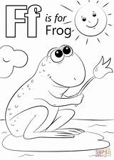 Letter Frog Coloring Pages Printable Preschool Alphabet Fish Kids Crafts Supercoloring Worksheets Color Flower Letters Printables Frogs Drawing Work Abc sketch template