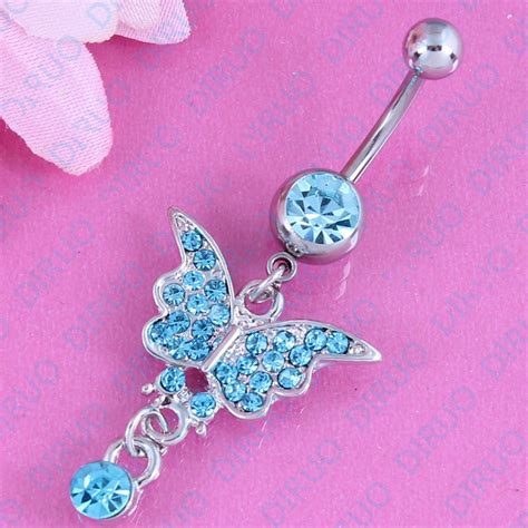 Free Shipping Belly Ring Butterfly Fashion Body Piercing Jewelry Belly