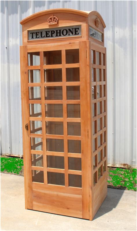 unfinished phone box wood english british telephone booth  style  kings bay