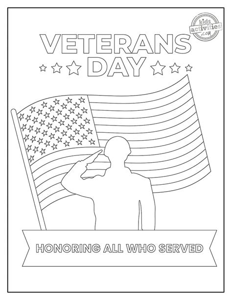 printable patriotic veterans day coloring pages kids activities