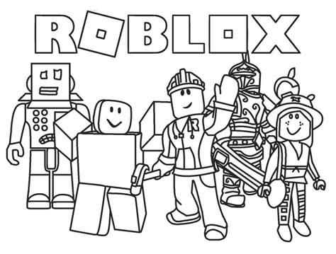 roblox characters coloring page  printable coloring pages  kids