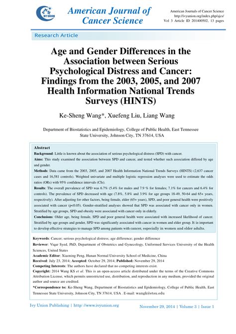 pdf age and gender differences in the association