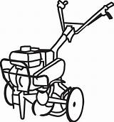 Machinery Tiller sketch template