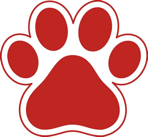 paw print clip art red paw clipart kid clipartix