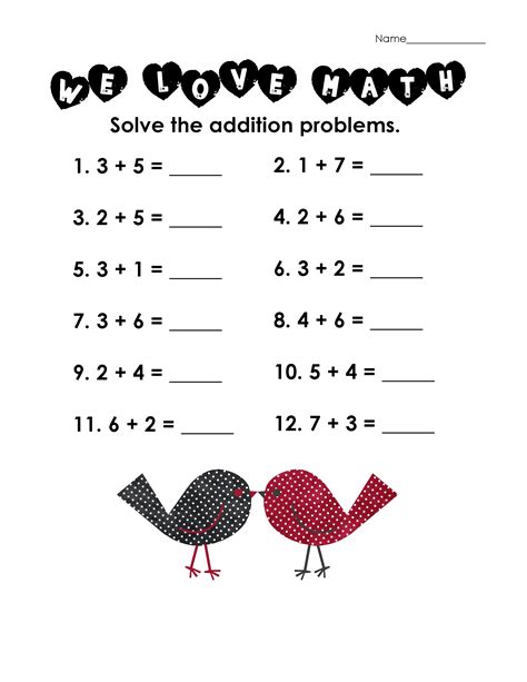 math activities worksheet  kindergarten