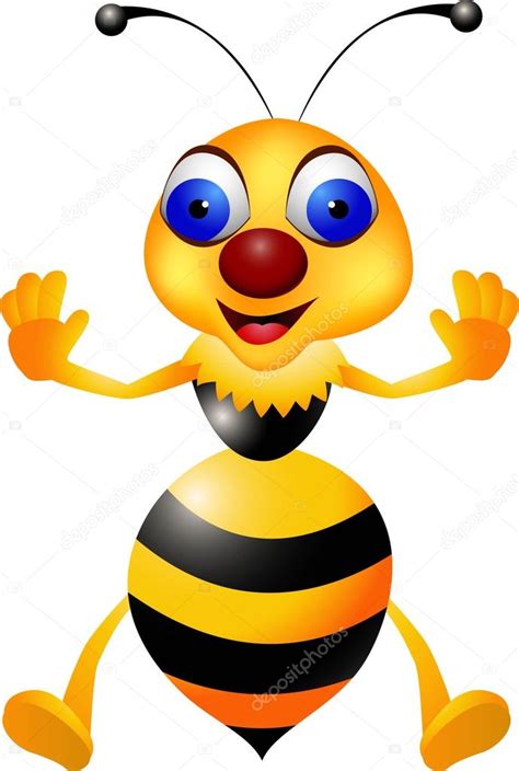 Funny Bee Cartoons Funny Bee Cartoon — Stock Vector © Idesign2000