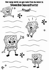 Spongebob Esponja Colorir Coloringpages Inglese Attivita Schwammkopf Giochiecolori Ottobre Domenica Ausmalbilder sketch template