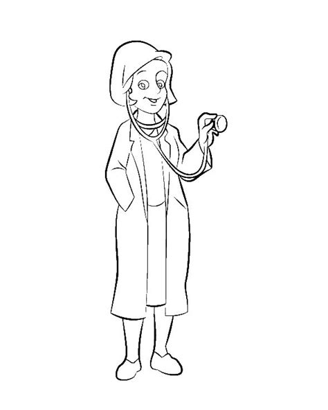 woman doctor coloring pages doctor doctor  kids pinterest