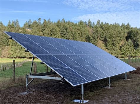 kw ground mount solar panel installation  cobble hill bc shift
