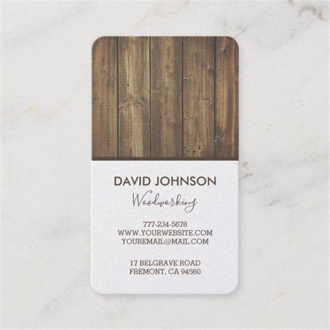 wooden planks business cards zazzlecom   wood working gifts