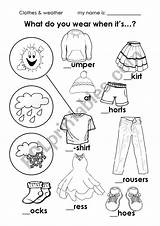 Weather Clothes Worksheet Worksheets Esl Vocabulary sketch template