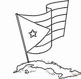 Puerto Rico Coloring Pages Getcolorings Flag Color sketch template