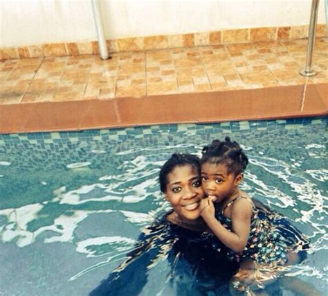 mercy johnson goes for a swim with her daughter purity information nigeria