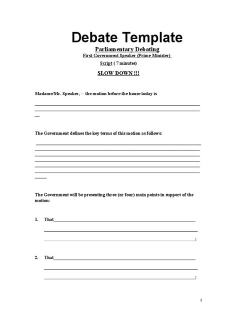 parliamentarydebatetemplate social institutions society