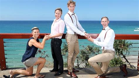 first gay couple married on gold coast in same sex wedding gold coast