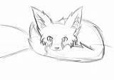 Fox Coloring Pages Baby Desert Shy Netart sketch template