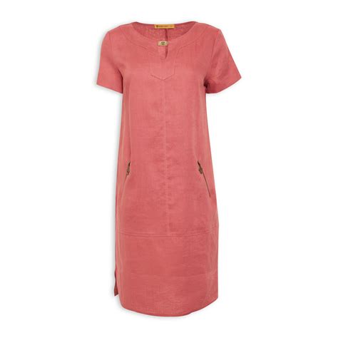 buy ginger mary pink linen sheath dress online truworths