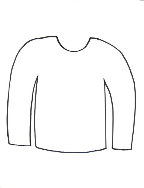 cut   printable sweater template printable templates