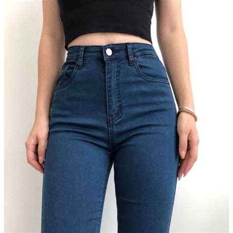 Korean High Waist Stretchable Ankle Skinny Jeans Shopee Philippines