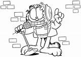 Garfield Coloring Pages Cartoon Color Comedian Character Printable Sheets Kids Characters 為孩子的色頁 Cartoons Print sketch template