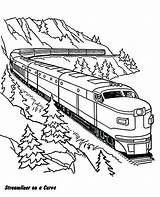 Train Coloring Pages Trains Railroad Steam Drawing Color Printable Curve Car Streamliner Freight Bullet Book Getdrawings Caboose Getcolorings Print sketch template