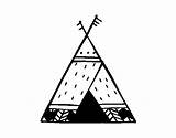 Teepee Tipi Template Coloring Pages sketch template