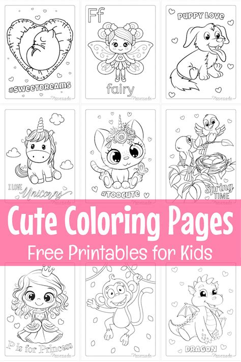 cute coloring pages kawaii printables  kids giftguru