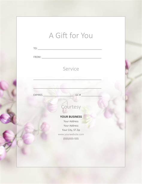 spa day gift certificate template professional template ideas