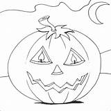 Scary Coloring Pages Pumpkin sketch template