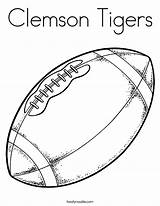 Clemson Coloring Tigers Built California Usa Football sketch template