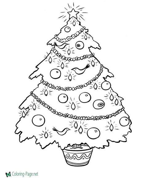 printable christmas tree coloring page