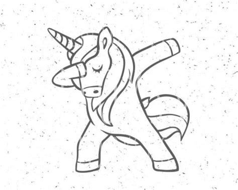 top ideas dabbing unicorn coloring page