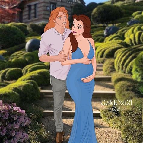 Pregnant Belle And Prince Adam Best Disney Princess Fan Art