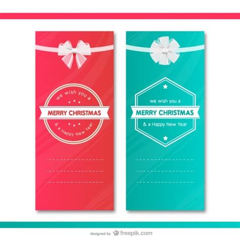 vector christmas gift cards templates