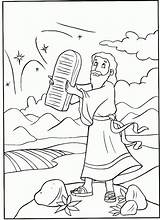 Moses Commandments Comandamenti Dieci Coloringhome Bestcoloringpagesforkids Legge Tavole Receiving Mosè Receives Della sketch template