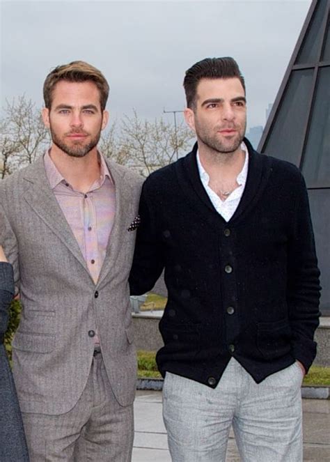 04 25 2013 chris pine zachary quinto moscow