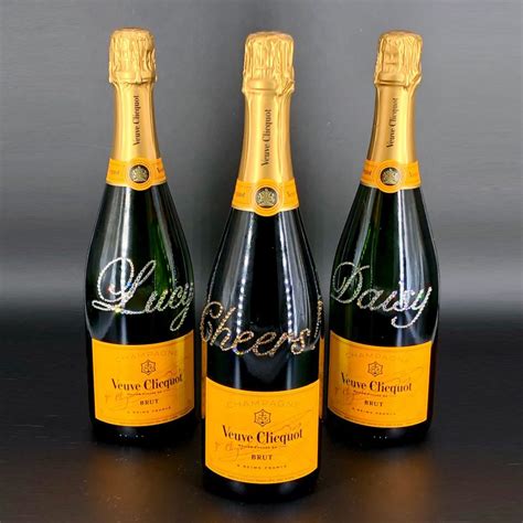personalised champagne bottle crystalled  jane