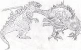 Zilla Godzilla sketch template