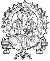Coloring Pages Ganesh Ganesha Colouring Ganpati Kids Drawing Adult Bappa Lord Sketch Printable Color Drawings Chaturthi Elephant Designs Books Cliparts sketch template