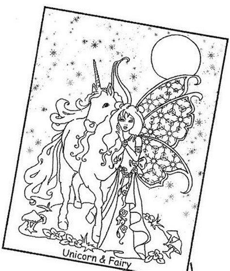 unicorn fairy fairy coloring sheets pinterest