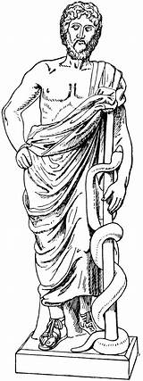 Asclepius Clipart Greek Gods Zeus Rod Mythology Small Serpent Mortality Etc Staff Hades Ancient Symbol Medicine Gif 1903 Morey Usf sketch template