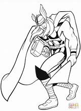 Coloring Thor Pages Marvel Printable Drawing sketch template